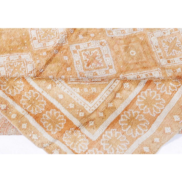 Early 20th Century Authentic 1900 Indian Agra Orange Handmade Rug For Sale - Image 5 of 10