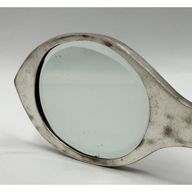 Emilia “Mimi” Castillo Taxco Malachite Silver Plate Fish Hand Mirror, 1970s For Sale - Image 16 of 18