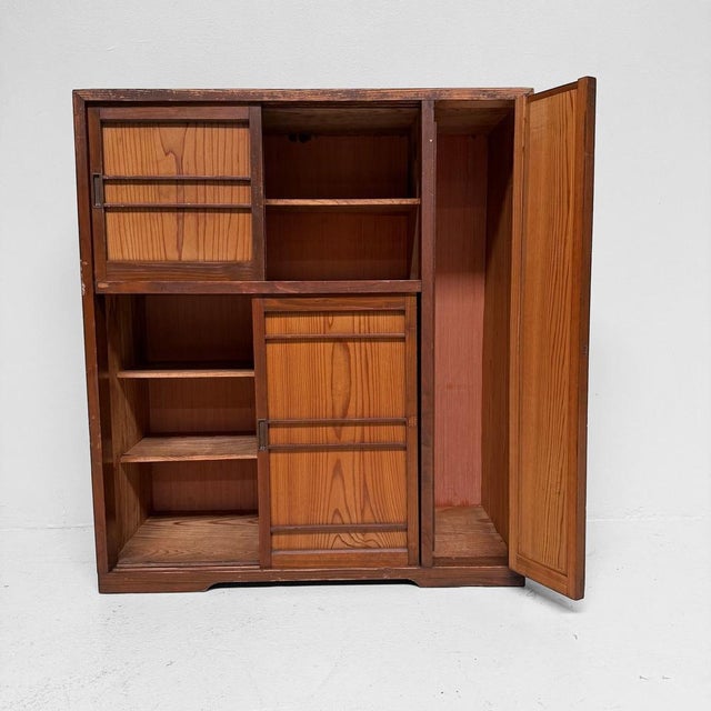 Vintage Japanese Storage Cabinet with Sliding Doors, 1960s For Sale - Image 6 of 11