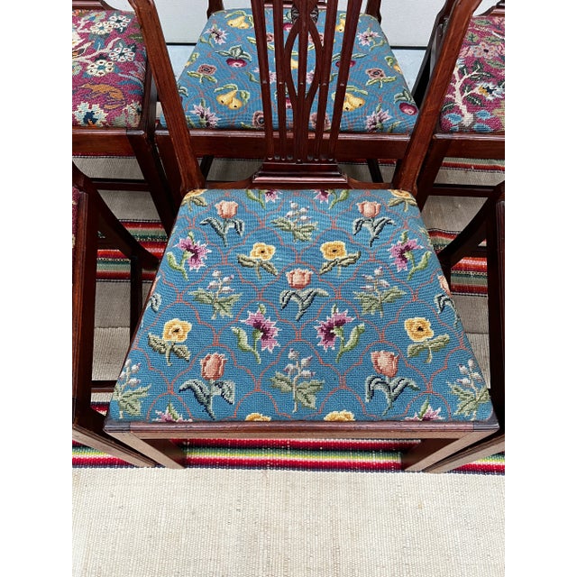 Circa 1790s English George III Carved Mahogany Hepplewhite Dining Chairs- Set of 6 For Sale - Image 10 of 13