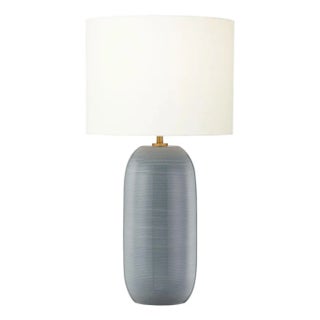 Hable by Visual Comfort Studio Fanny Slim Table Lamp in Frosted Anglia Blue For Sale