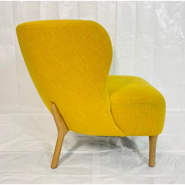 Wood Architectural Lounge Chair in Golden Tweed, Attributed to Decca Furniture LTD For Sale - Image 7 of 16
