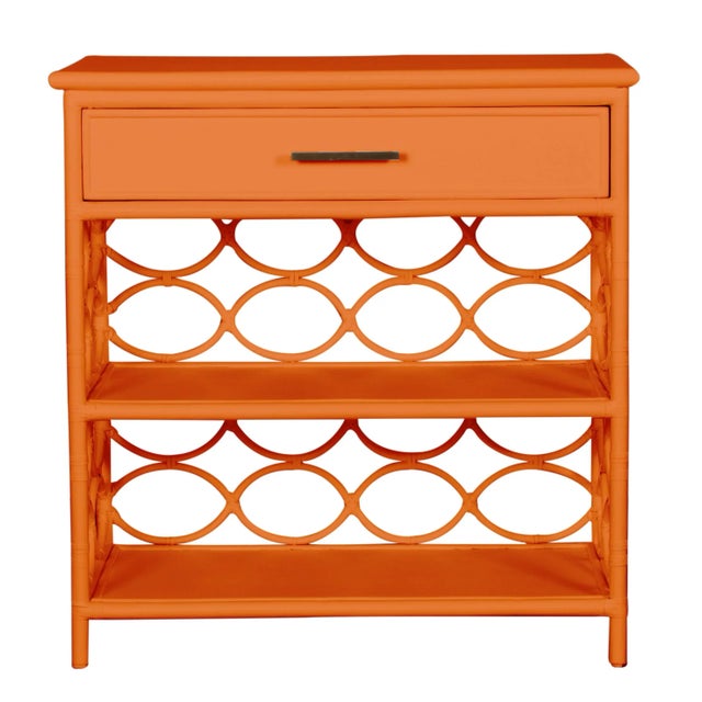 Coastal Infinity End Table - Orange For Sale - Image 3 of 7