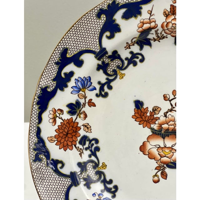 1910s Set of 8 Antique Minton Imari Style Dinner Plates, 1910 For Sale - Image 5 of 12