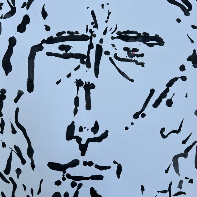 Contemporary original abstract expressionist portrait painting by EJ Hartmann. Signed and dated. Measures 19x25. Check out...