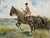 British Sporting School, Circa 1990 – The Huntsman on a Bay Hunter – Equestrian Watercolor Gilt Framed & Mounted For Sale - Image 11 of 11