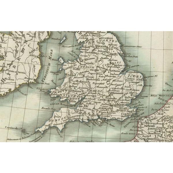 Early 19th Century Western Roman Empire Map, 1802 For Sale - Image 5 of 7