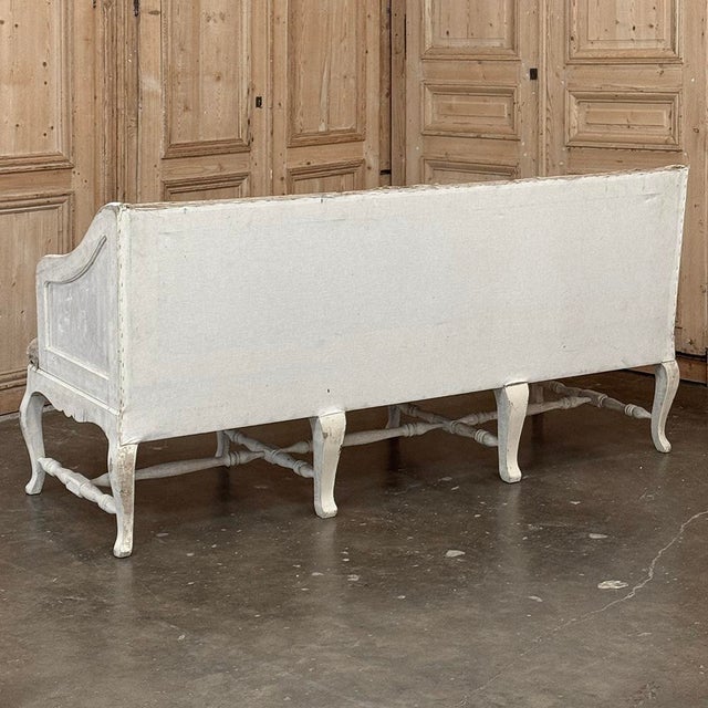 18th Century Swedish Rococo Bench in Hand-Scraped Painted Finish For Sale - Image 18 of 18