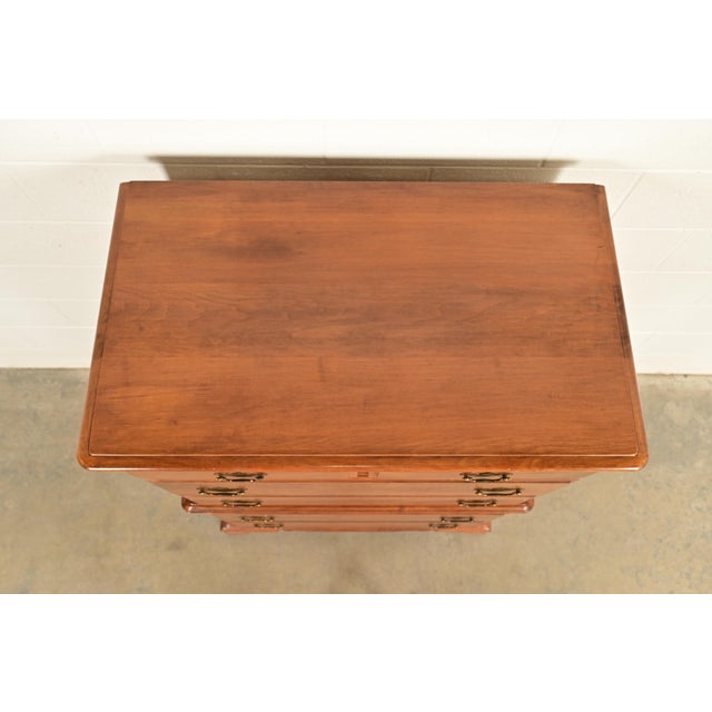 Chippendale Solid Maple Highboy Dresser by Kling, Circa 1960s For Sale - Image 10 of 13