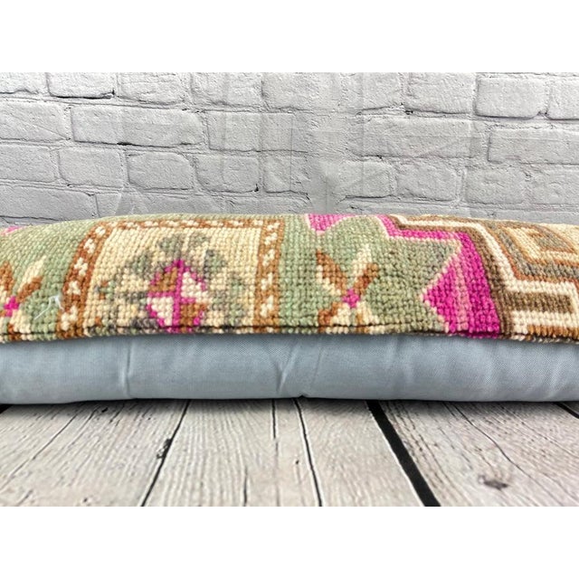 Textile 12 x 46 Lumbar Rug Pillow Oriental Majesty Turkish Pillow Cushion Cover For Sale - Image 7 of 7