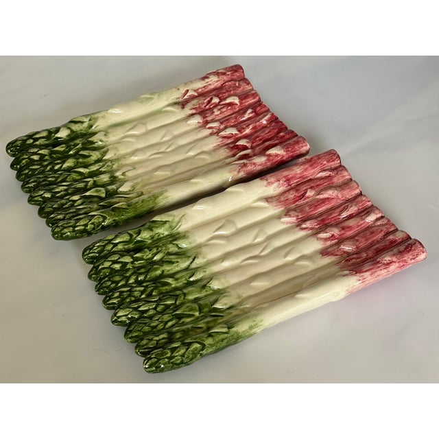 1990s LastCHANCE!Studio Art Asparagus Platters - A Pair For Sale - Image 5 of 8