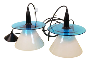 Glass Pendant Lights, Set of 2