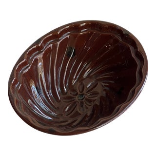 Brown Pottery Pudding Mould For Sale