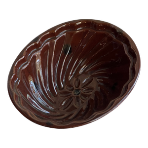 Brown Pottery Pudding Mould