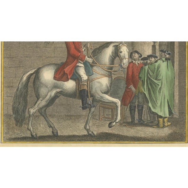 Robert Bénard after Harguiniez, Piaffe Dressage Lesson in the Pillars Encyclopédie Horse, 1750, Paper Engraving For Sale - Image 6 of 9
