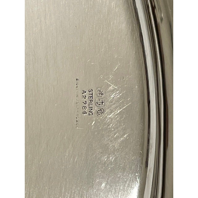 Gorham Silver Co. Antique Gorham "Plymouth" Sterling Silver Oval Serving Bowl for Bigelow, Kennard & Co. For Sale - Image 4 of 6