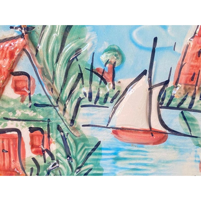 Majolica Plates Representing Saint Tropez, 1960s, Set of 10 For Sale - Image 15 of 17