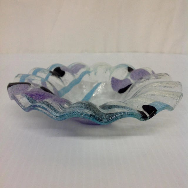 Higgins Glass Higgins Fused Glass Bowl For Sale - Image 4 of 5