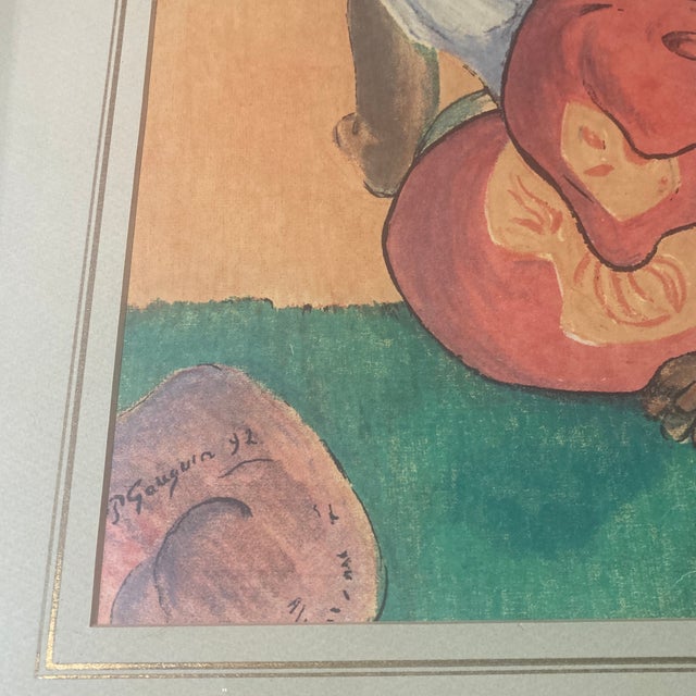 Mid 20th Century Vintage Mid-Century Paul Gauguin "When Will You Marry?" Large Framed Lithograph Print For Sale - Image 5 of 10