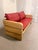 Wood and Red Leather Sofa from Sprenger Möbel, Switzerland, 2000s For Sale - Image 16 of 18