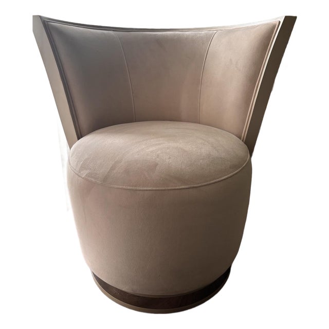 Caracole "U Turn" Swivel Accent Chair - Mid-Century Modern Style For Sale