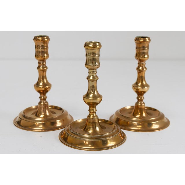 Antique Danish Brass Candlesticks from Næstved, 1780s, Set of 3 For Sale - Image 14 of 14