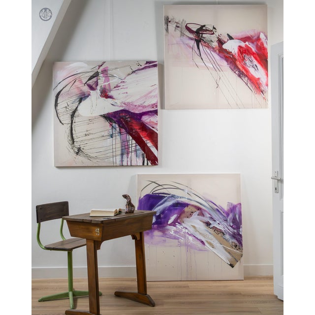 Postmodern Dick Berckenkamp, Whispering, Acrylic on Canvas For Sale - Image 3 of 6