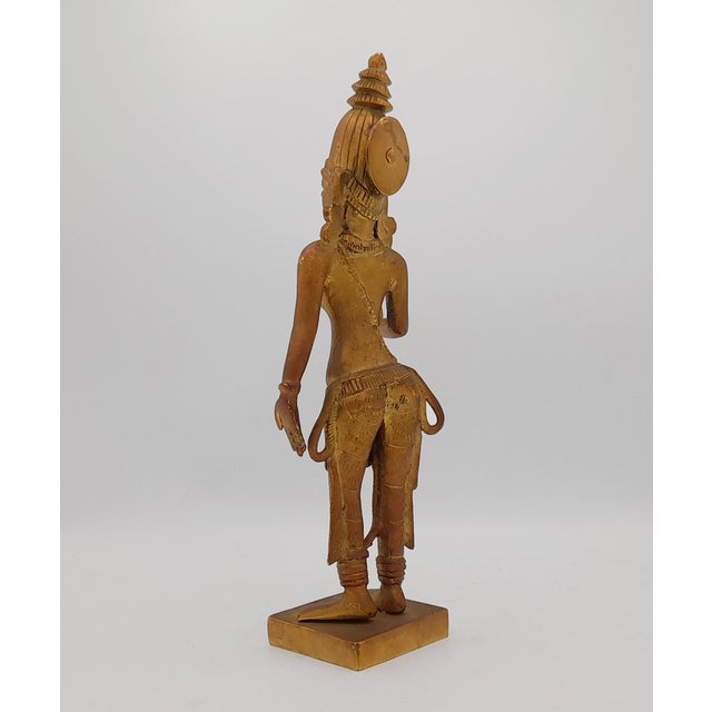 Bronze Statue of Hindu Goddess, 1960s For Sale - Image 18 of 18