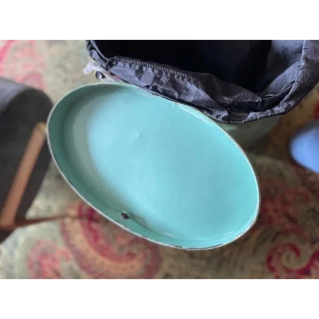 1940s Hand Painted Flowery Tole Hamper For Sale In New York - Image 6 of 6