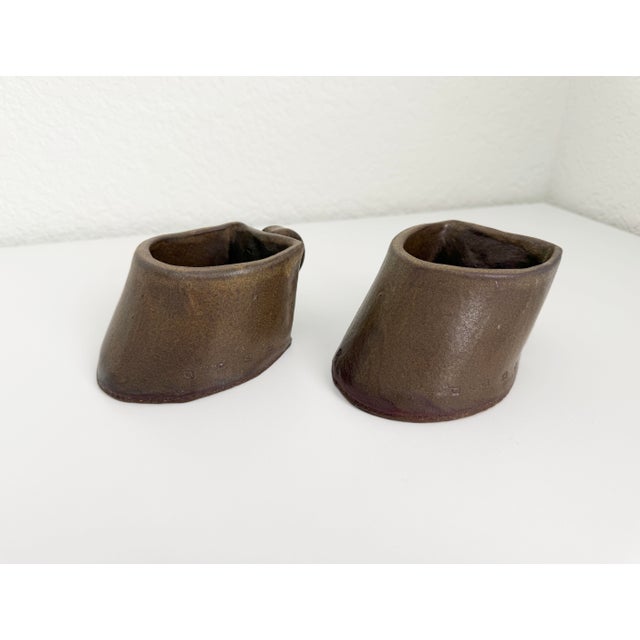 1970s Studio Pottery Horse Hoof Mugs - a Pair For Sale In Sacramento - Image 6 of 8
