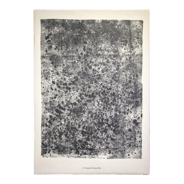 Nappe léopardée- From Sols, Terres is an original black and white lithograph realized by Jean Dubuffet (1901 Le Havre -...