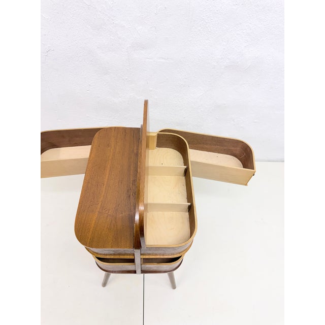 Mid-Century Modern Danish Sewing Box, 1960s For Sale - Image 4 of 10