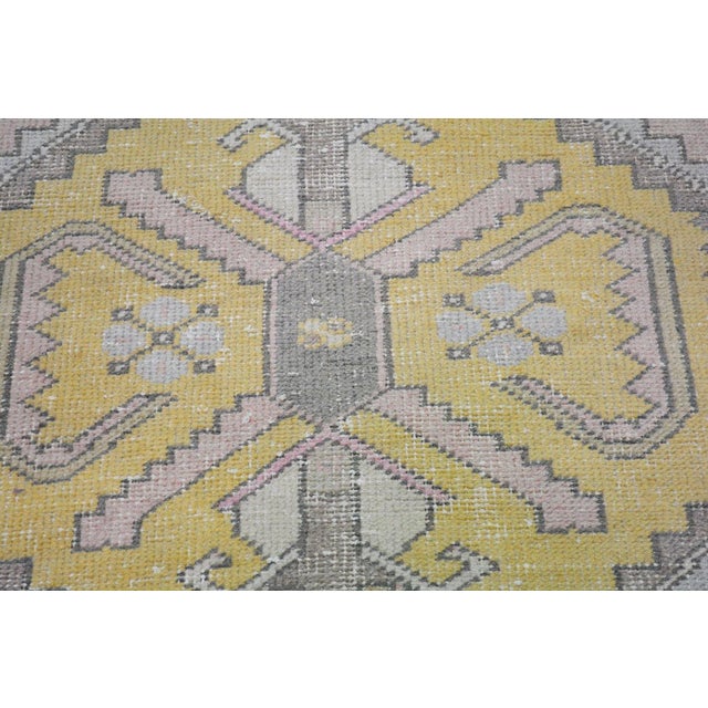 Turkish Vintage Turkish Anatolian Hand Knotted Wool Rug, 3'7''x6'6'' For Sale - Image 3 of 5