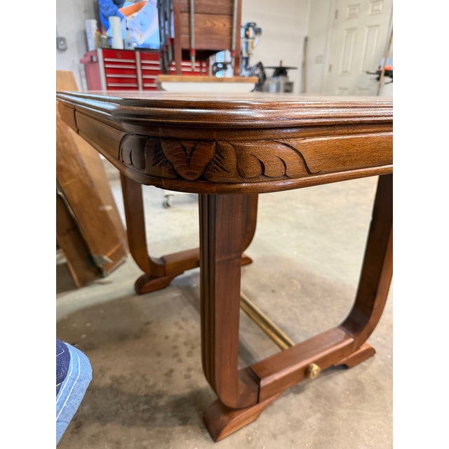 French Art Deco Solid Walnut Dining Table, Circa 1930's For Sale - Image 17 of 17