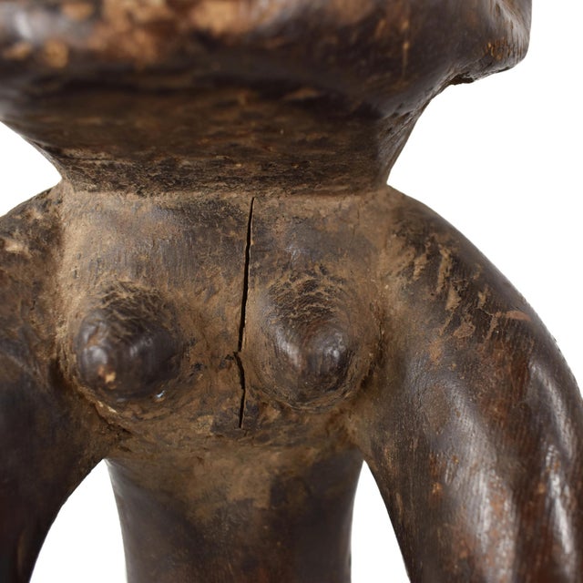 Wood Early 20th Century Yaka Wood Figure on Custom Base For Sale - Image 7 of 8