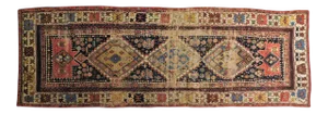 Distressed Antique Caucasian Runner. 3'5"x 10'3"