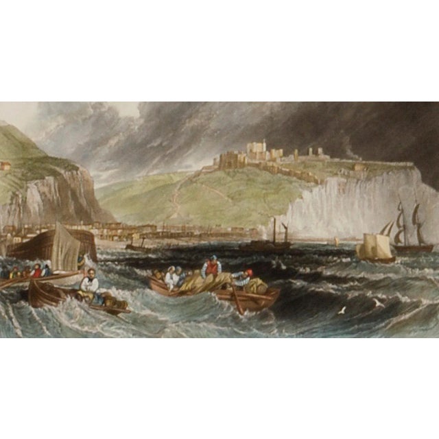 Traditional A View of Dover, England: A Framed 19th C. Engraving After J. M. W. Turner, 1859 For Sale - Image 3 of 6