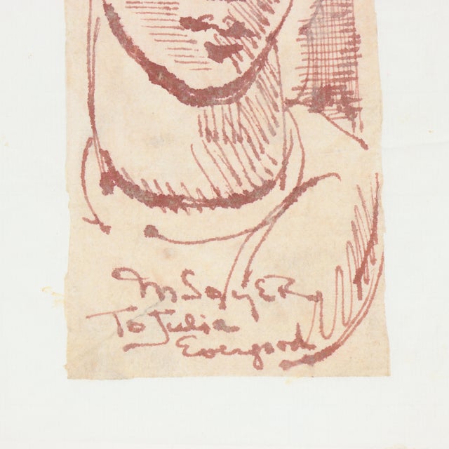 Beige Moses Soyer (New York 1899-1974), Female Portrait / Street Scene - Set of 2 For Sale - Image 8 of 9
