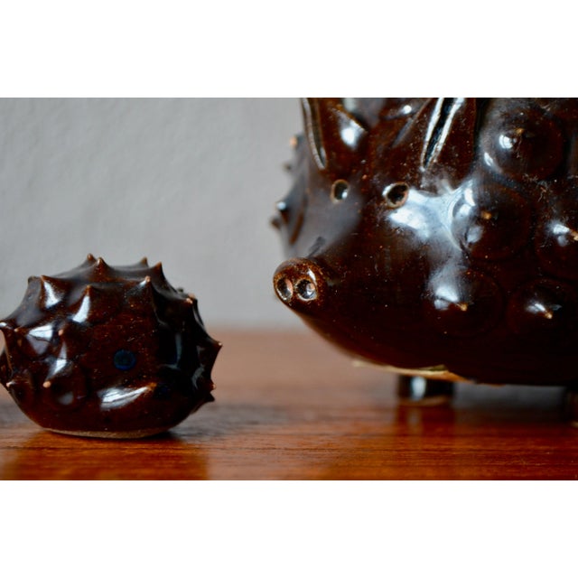 Mid-Century Ceramic Hedgehog Figurines from Jupiler, Set of 4 For Sale - Image 11 of 14