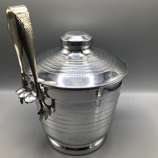 Aluminum Kraftware Cocktail Shaker With Italian Mascot Ice Bucket and Tongs-Set of 3 For Sale - Image 9 of 13