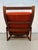 Wood Unique Mid-Century Modern Teak Orange Lounge Chair For Sale - Image 7 of 9