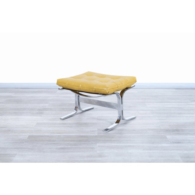 Vintage Chrome and Leather Lounge Chair and Ottoman - 2 Pieces For Sale - Image 12 of 12