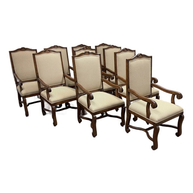 Guy Chaddock Dining Armchairs, Set of Ten For Sale