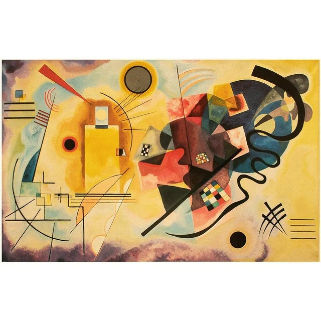 Amber 1990 After Wassily Kandisnsky "Yellow-Red-Blue", Large First Edition Abstract Poster For Sale - Image 8 of 9