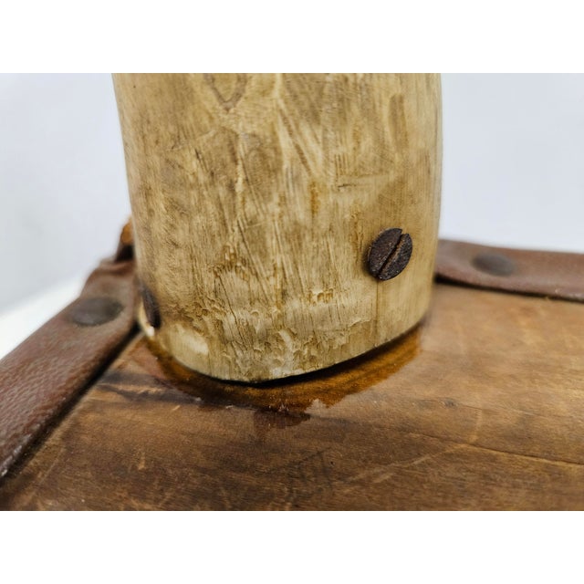 Southwest Horn and Leather Footstool For Sale - Image 15 of 17