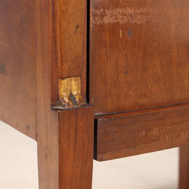 Empire Walnut Bedside Table For Sale - Image 6 of 10
