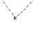 Haus of Brilliance Sterling Silver Created Sapphire Bead Chain Necklace 18 Inch For Sale - Image 4 of 4