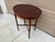 Kittinger 1930s Regency-Style Mahogany Oval Side Table With Cross-Stretcher Base For Sale - Image 4 of 11