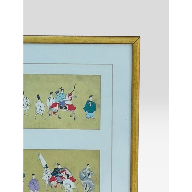 Japanese Benji Asasda Print “Nobleman Traveling” Japan 1930 For Sale - Image 3 of 10