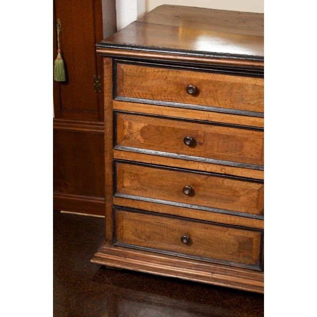 Late 18th Century Tuscan Walnut & Ebonized Detail Commode For Sale - Image 9 of 10